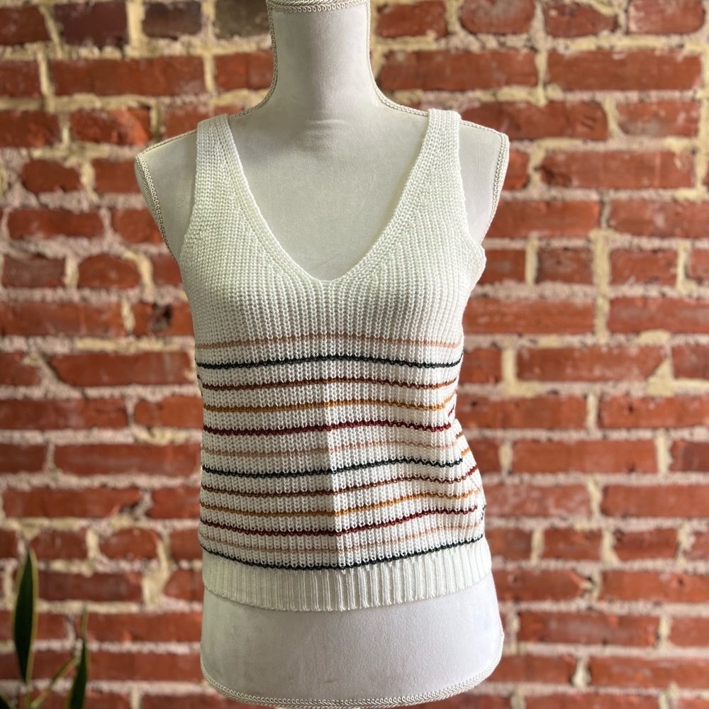 Striped woven tank